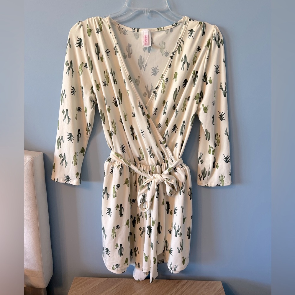 Cactus Patterned Dress with Pockets